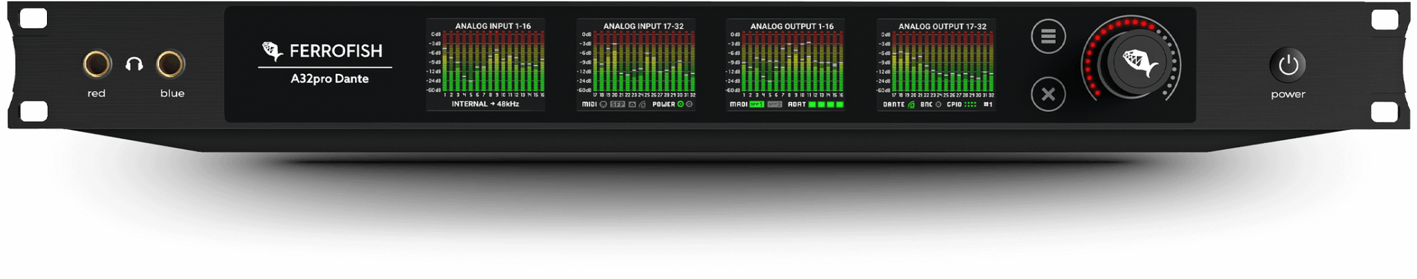 Ferrofish| A32pro Dante Converter Multimode 32 x 32 AD/DA MADI ADAT Dante Converter - RedTechBox